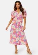 Bubbleroom Occasion Neala Puff Sleeve Dress Pink / Floral 46