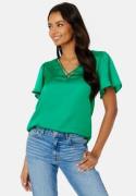 ONLY Jane SS V-Neck Top Simply Green XS