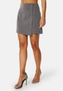 Pieces Jeremy HW Short Skirt Grey Melange M