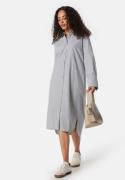 BUBBLEROOM Minou Shirt Dress Grey / White / Striped 44