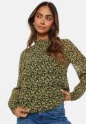 VERO MODA Holly Vica LS Frill Top Vibrant Green AOP:Vi S