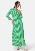 Y.A.S Savanna Long Shirt Dress Quiet Green Stripes S