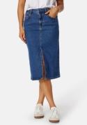 Object Collectors Item Objellen Midi Denim Skirt Medium Blue Denim XS