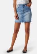 Pieces Pcpeggy HW Denim Skirt Light Blue Denim S