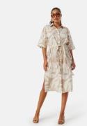 GANT Palm Print Linen Shirt Dress Beige 36