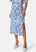 VERO MODA Vmfrej high waist 7/8 pencil skirt Blue/White/Floral XL