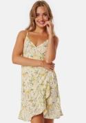 BUBBLEROOM Flounce Short Strap Dress Yellow/Patterned XS