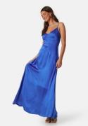 Bubbleroom Occasion Satin Strap Gown Blue 34