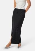 BUBBLEROOM Slit Tailored Skirt Black/White 42