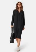 BUBBLEROOM Hidden Button Shirt Dress Black L