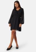 BUBBLEROOM V-neck Short Frill Dress Black M