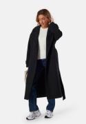 BUBBLEROOM Belted Wool Blend Coat Black XS