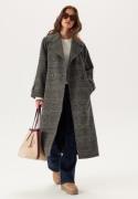 GANT Large Checked Wool Trench Coat Black XS