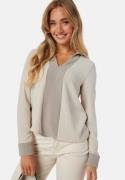 VERO MODA Vmwigga L/S CONTRAST TOP Pumice Stone Det:Moon Rock Ctr XS