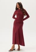 Bardot Liyana Ruched Mesh Dress 161440 Berry S