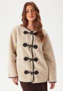 ONLY Onlmali Faux Fur Duffle Coat  Moonbeam/DETAIL BLACKETAIL BLA XS