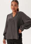 SELECTED FEMME Slfmaddi Ls V-neck Top Volcanic Ash 36