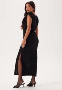 VILA Vizoe O-neck S/L ANKLE DRESS A Black Beauty XS