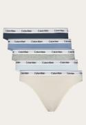 Calvin Klein Thong 5 Pack Grymrn/GRY HTR/P AIR/TROP/INKR M