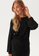 VILA Vilupia Boatneck L/S TOP  Black Beauty M