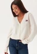 TOMMY JEANS Tjw Essential Badge Cardigan YBH Ancient White L