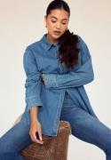 Pieces Pcmaisie Ls Denim Shirt Medium Blue Denim M