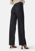 BUBBLEROOM High Waist Straight Leg Coated Jeans Black 40