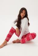 DORINA Bianca Pyjamas St0156-white/RED PRINT L