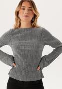 BUBBLEROOM Sparkling Long Sleeve Top Silver L