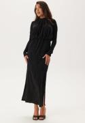 YAS Yasyen Ls Long Dress Black Detail:black Lurex XL