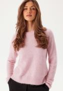 SELECTED FEMME Slflulu LS Knit O-Neck Bleached Mauve Detail:MELANGE S