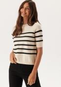 VERO MODA Vmsaba Plain Ss O-neck Pullove Birch Stripes:w Black XS