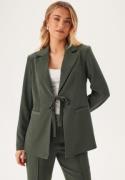 BUBBLEROOM Front Tie Structured Blazer Dark green 38