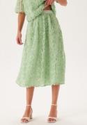 BUBBLEROOM 3D Flower Midi Skirt Dusty green XL