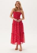 TOMMY JEANS Tjw Aop Chiffon Maxi Dress 0kr Red Small Flowers Aop S