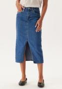 ONLY Onlsiri Front Slit Skirt Dnm  Medium Blue Denim M