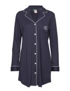 Lrl Hammond Knit Collar Sleepshirt Navy Windsor Nattøj Blue Lauren Ral...