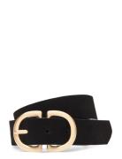 Pcjuva Suede Jeans Belt Noos Bælte Black Pieces