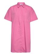 Vigitzy 2/4 Sleeve Shirt Kort Kjole Pink Vila
