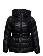 Ess Belted Down Jacket Inclu Foret Jakke Black Calvin Klein