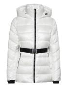 Essential Belted Jacket Foret Jakke White Calvin Klein
