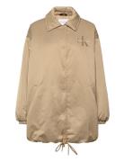 Over D Padded Coach Jacket Foret Jakke Beige Calvin Klein Jeans