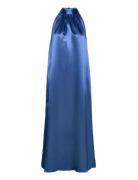 Visittas Halterneck Maxi Dress - Noos Maxikjole Festkjole Blue Vila