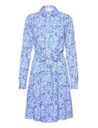 Slfevig Ls Short Dress D2 Kort Kjole Blue Selected Femme