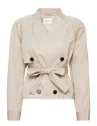 Mapinagz Short Trenchcoat Trenchcoat Frakke Beige Gestuz