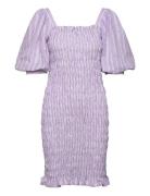 Rikka Stripe Dress Kort Kjole Purple A-View