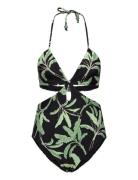 Palm Paradise Drawstring Piece Badedragt Badetøj Black Seafolly