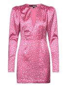 Satin Mini Cutout Dress Kort Kjole Pink ROTATE Birger Christensen