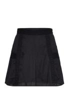 Ruffled Cotton Skirt Kort Nederdel Black Mango