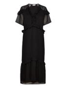 Long Dress With Frills Maxikjole Festkjole Black Coster Copenhagen